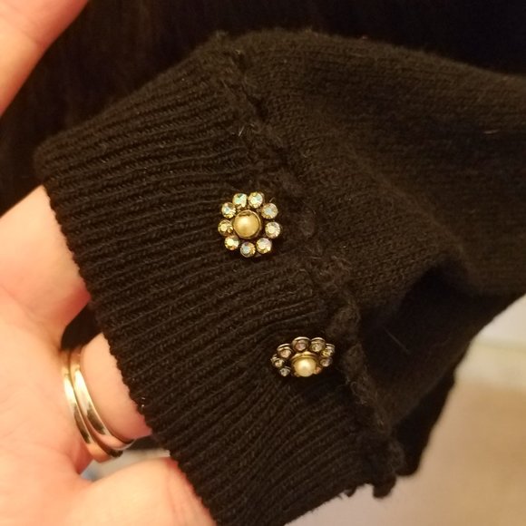 Vintage RARE Harel Fox Fur Collar Cashmere Sweater Size Medium - Picture 7 of 12